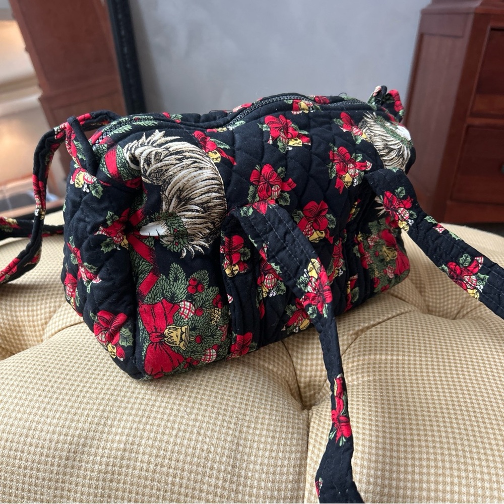 Retired Vera Bradley Hen and Holly Mini Duffel Bag